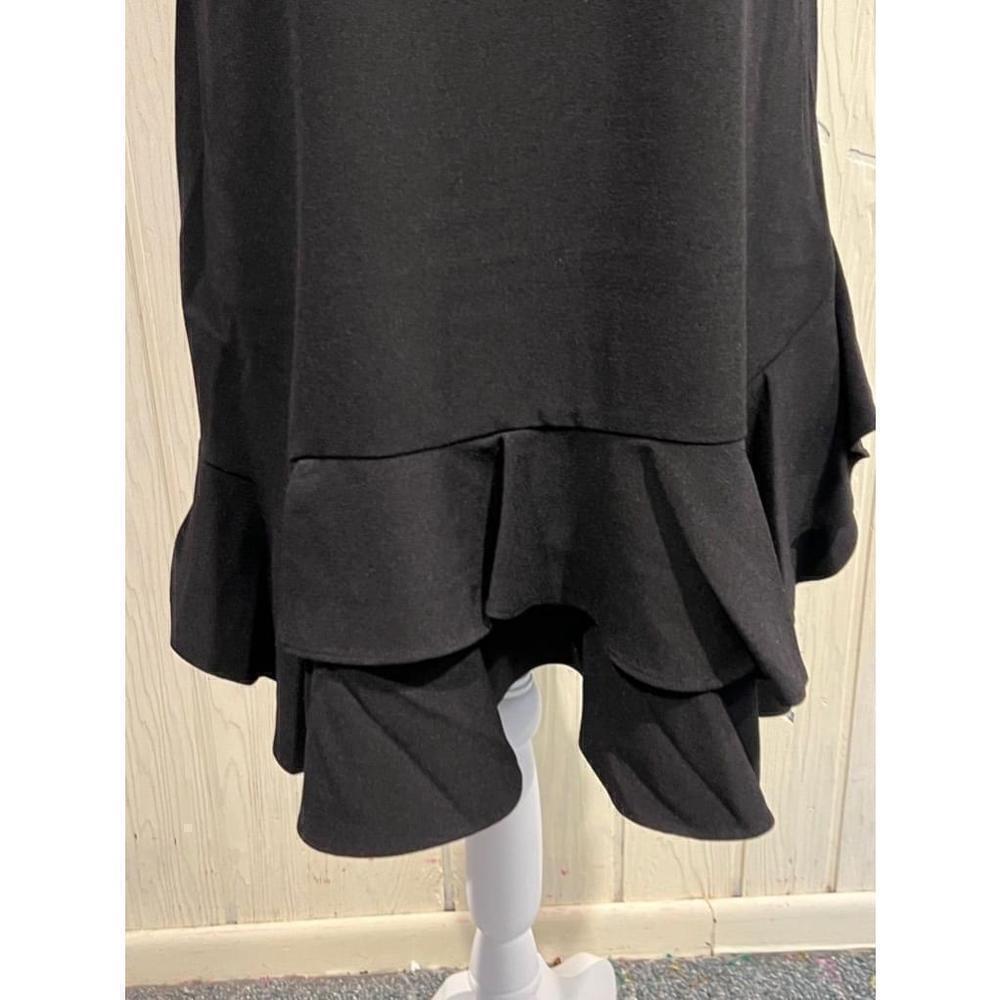 Women's Chelsea28 Black Ruffle Hem Dress Size 14 - Picture 3 of 10
